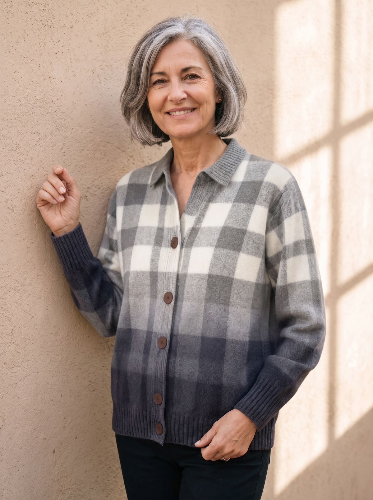Women's knit cardigan sweater