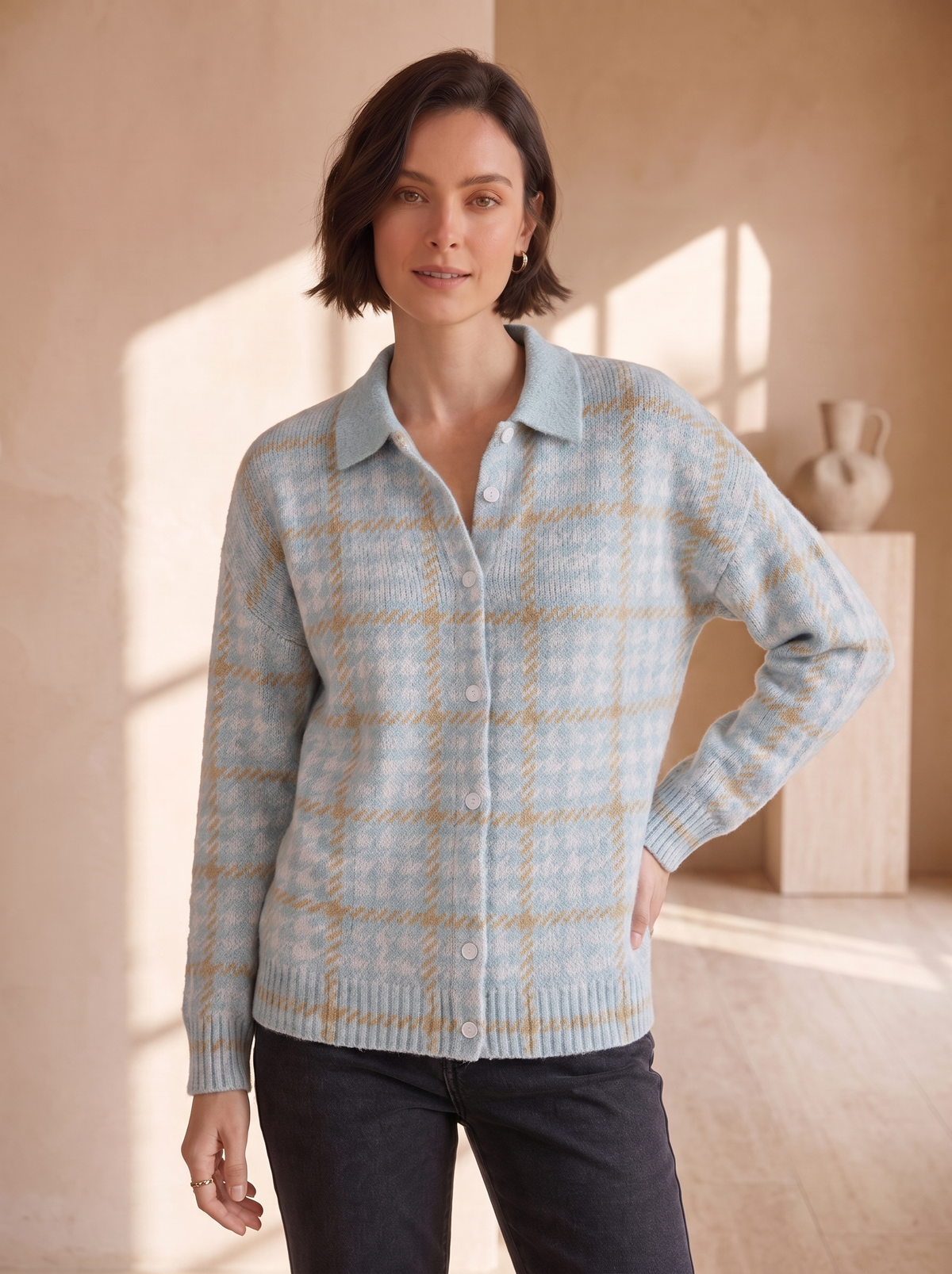 Knit cardigan regular fit women