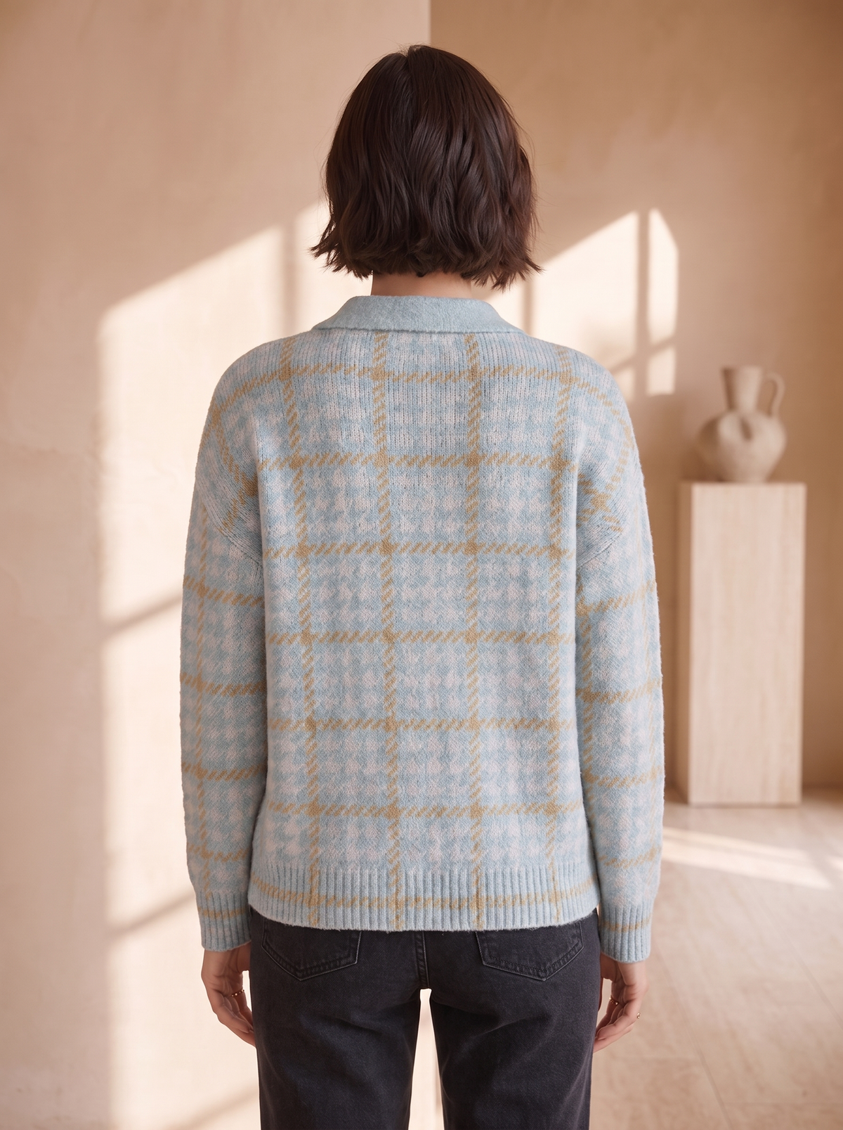 Women's knit cardigan sweater