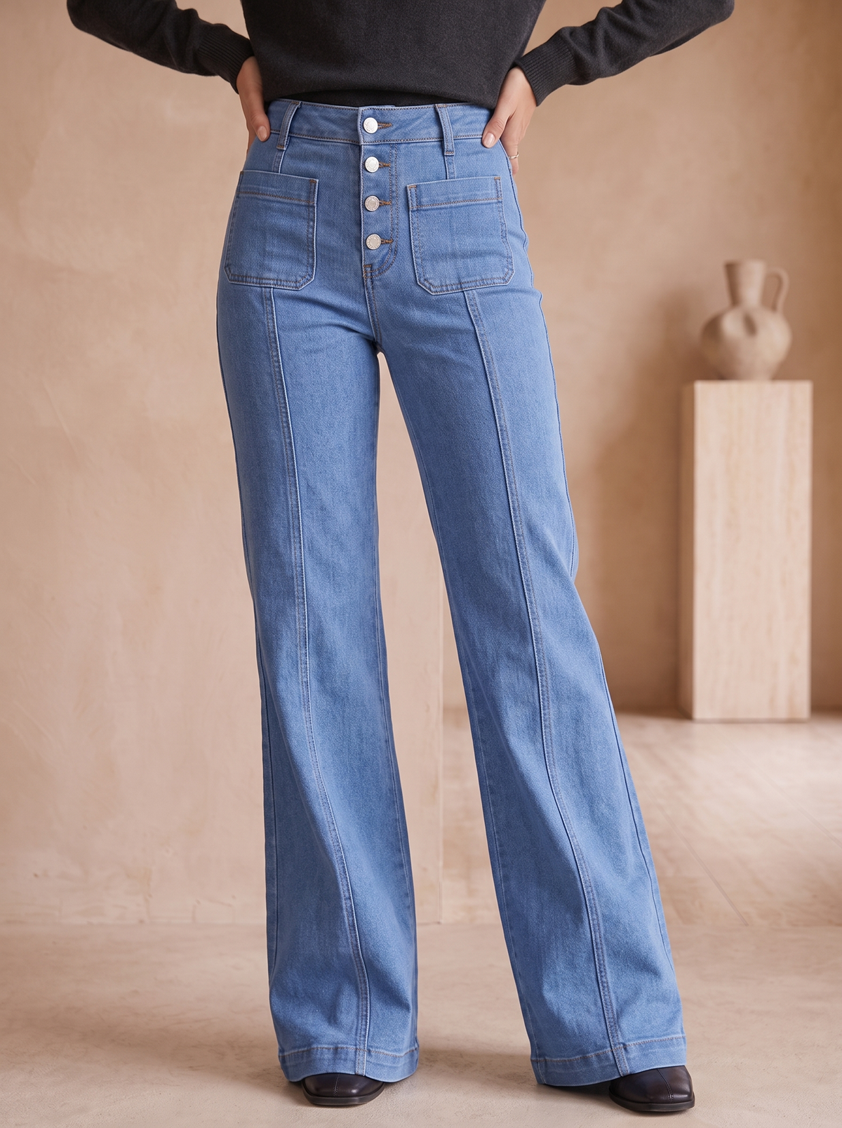Women's cotton flare jeans