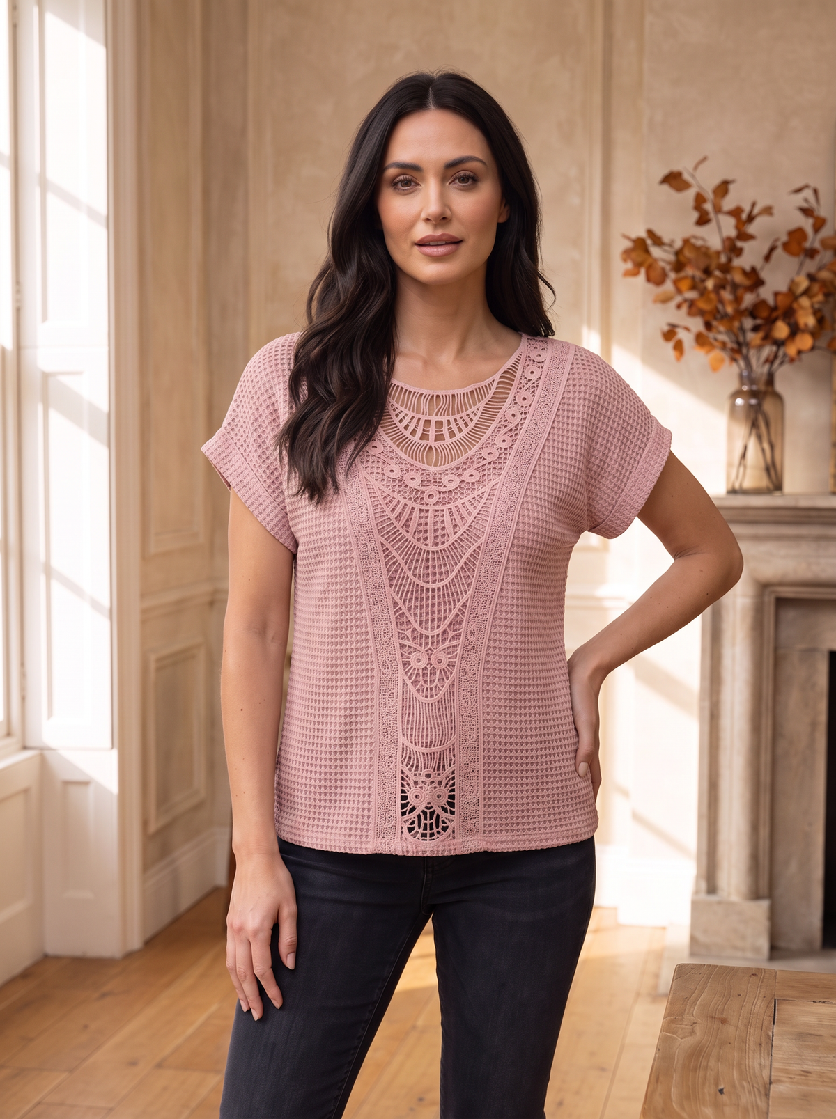 Relaxed cotton top for women