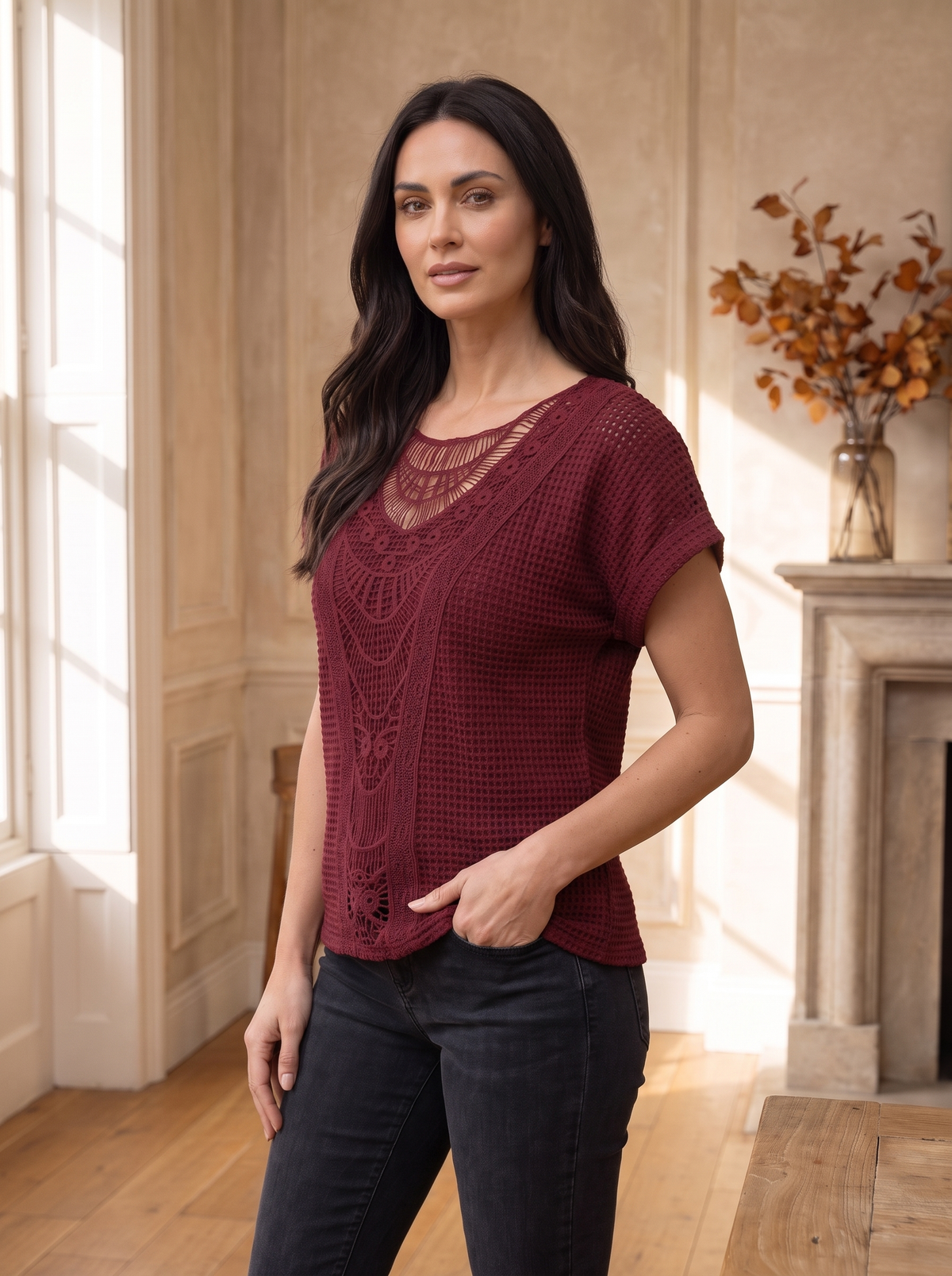 Women's relaxed fit cotton top