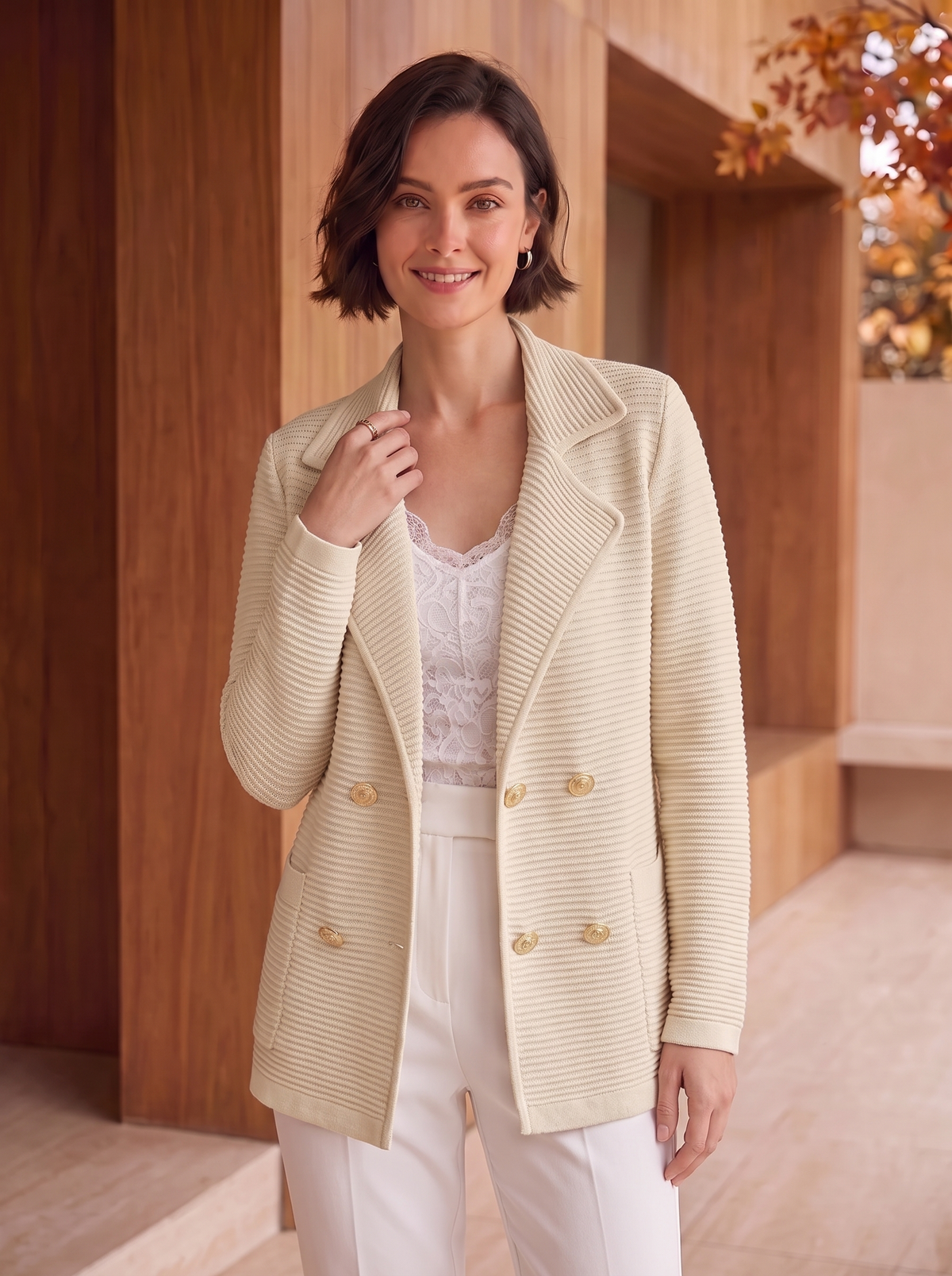 Knitted blazer for women