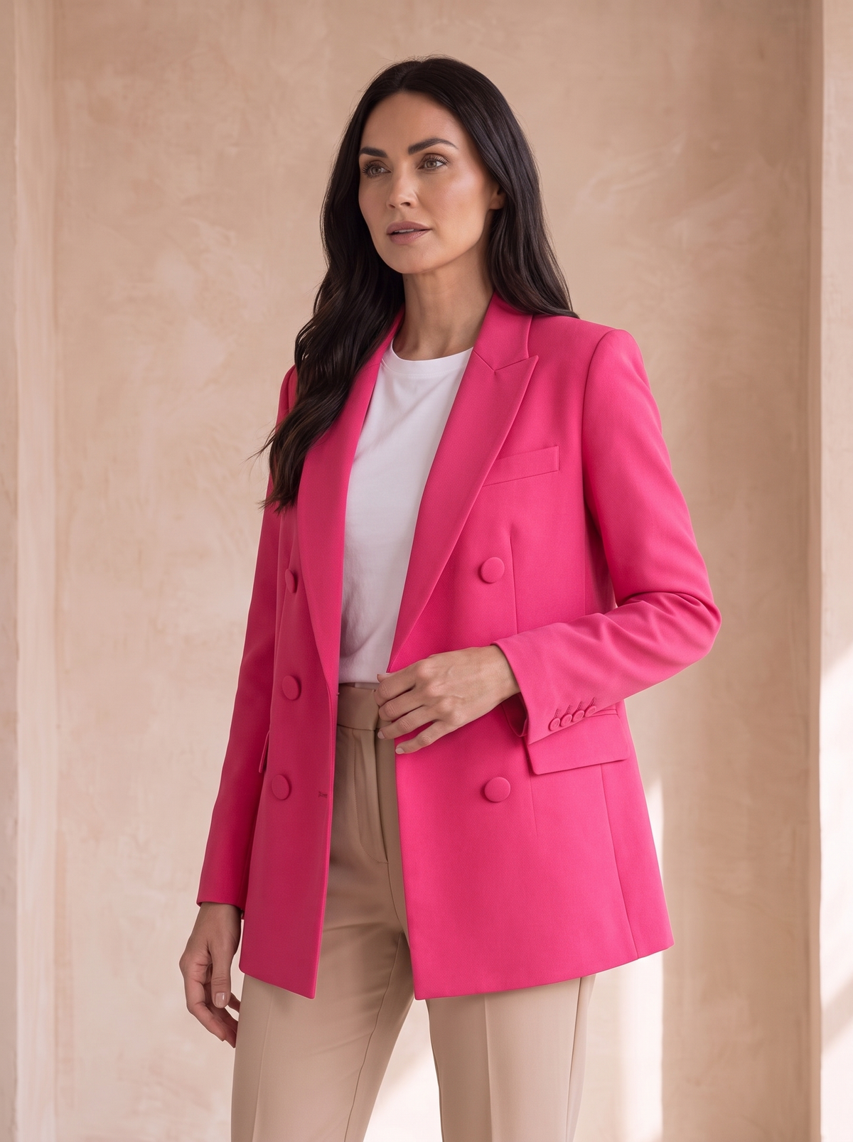 Double-breasted blazer for women