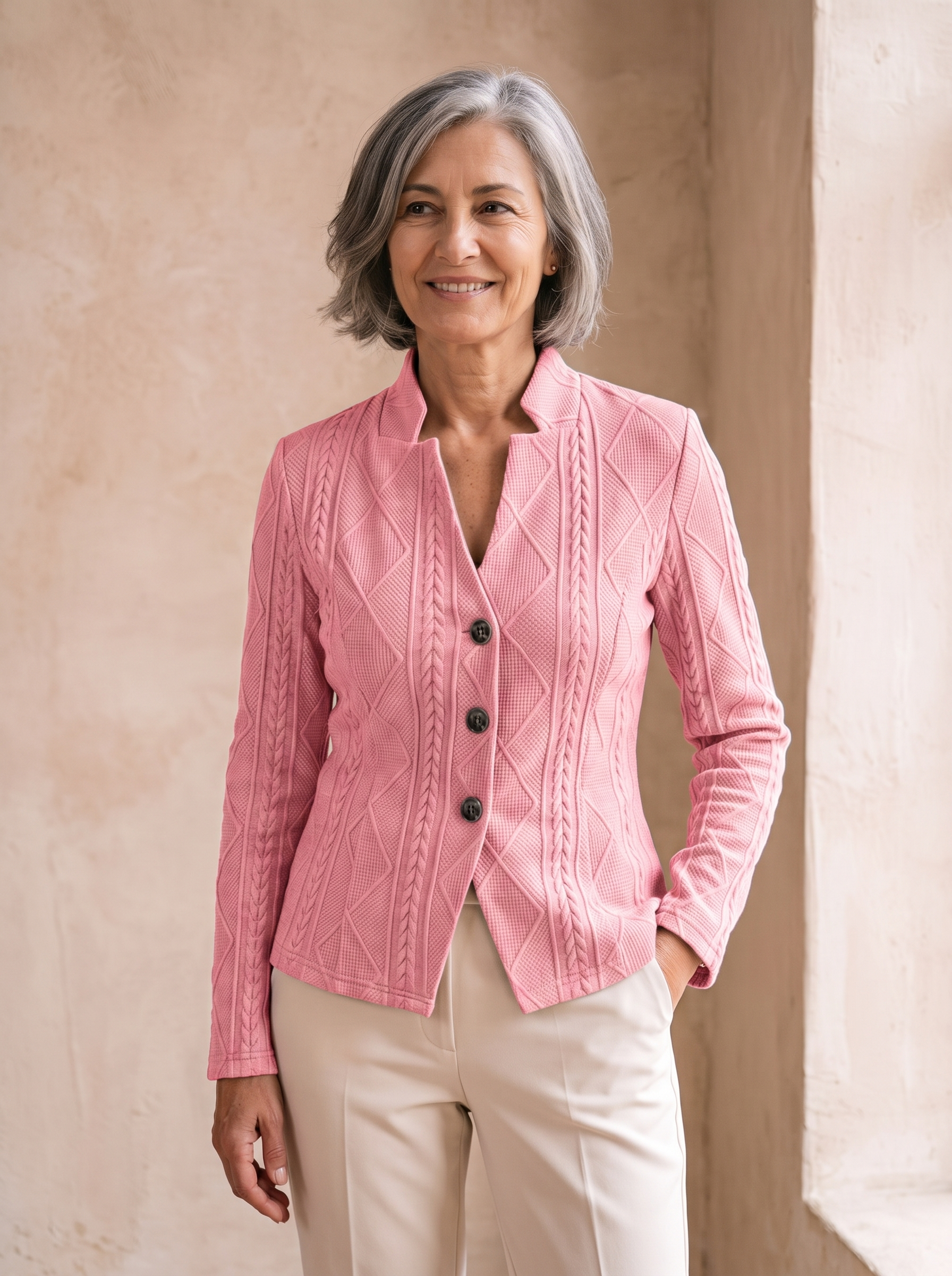 Women's elegant knit blazer
