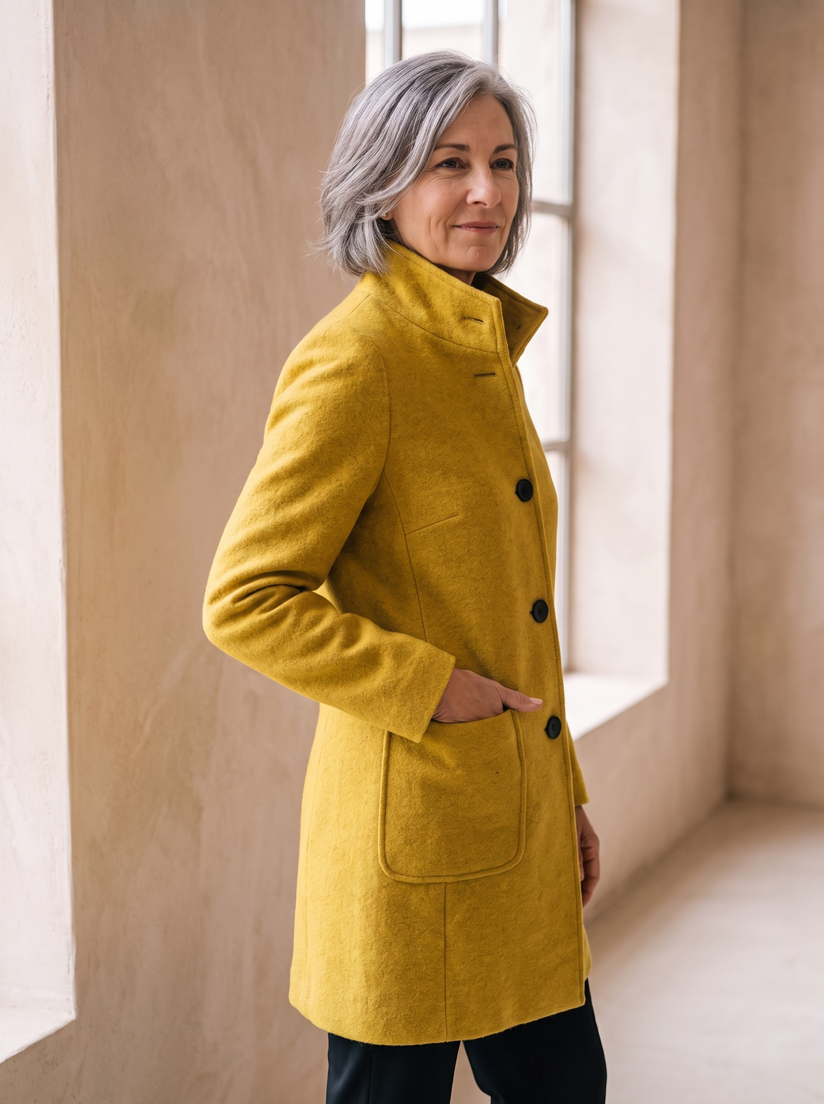 Tailored wool blend outerwear women