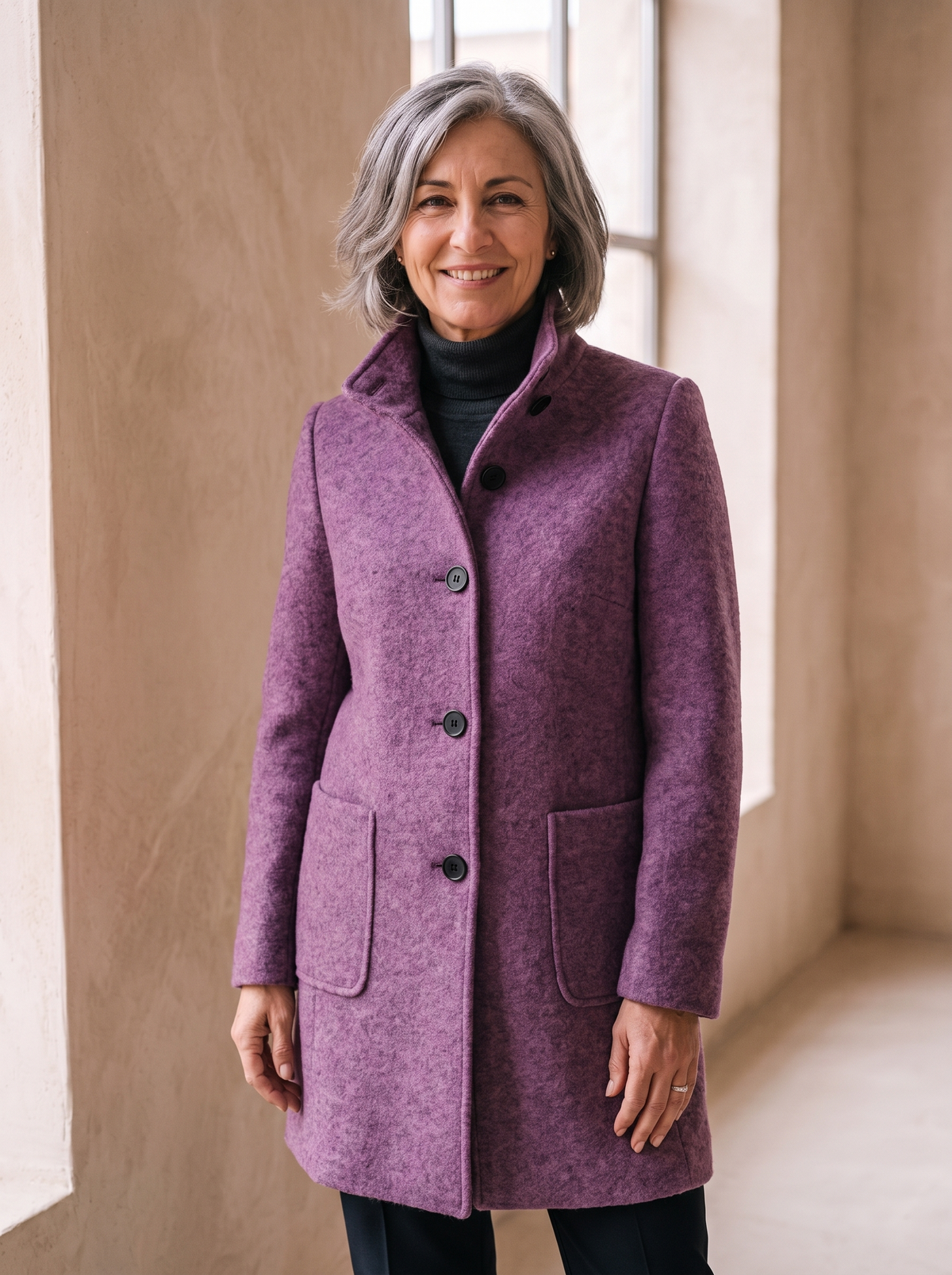 Women's wool blend jacket