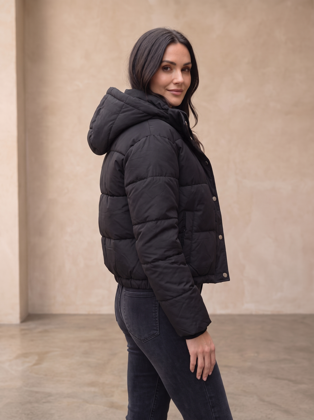 Women's padded nylon jacket