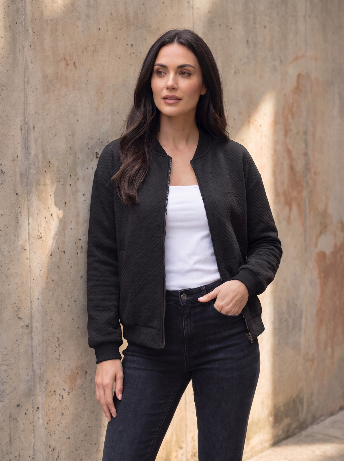 Cotton textured jacket women