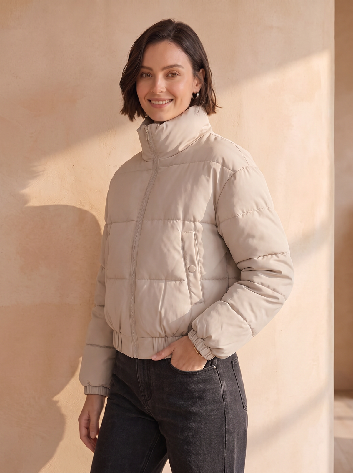 Women's casual quilted jacket