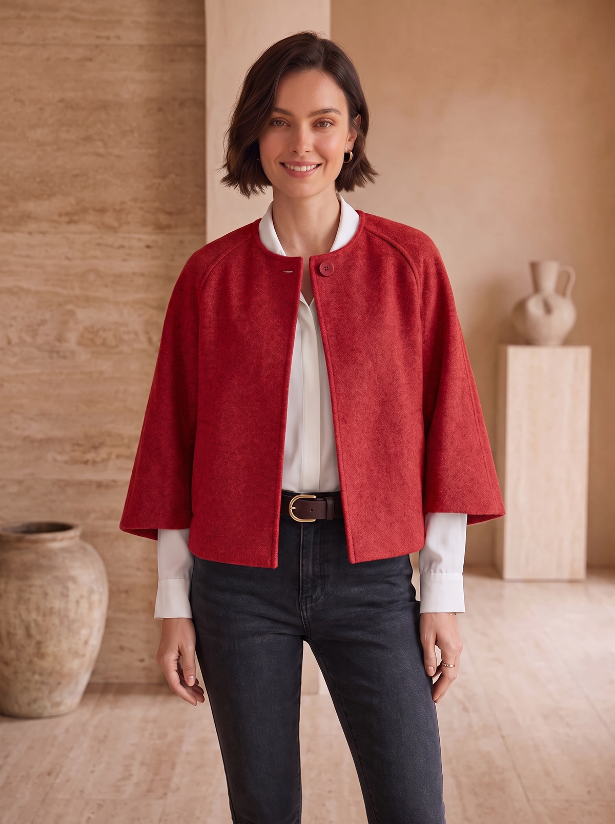 Women's fitted wool jacket
