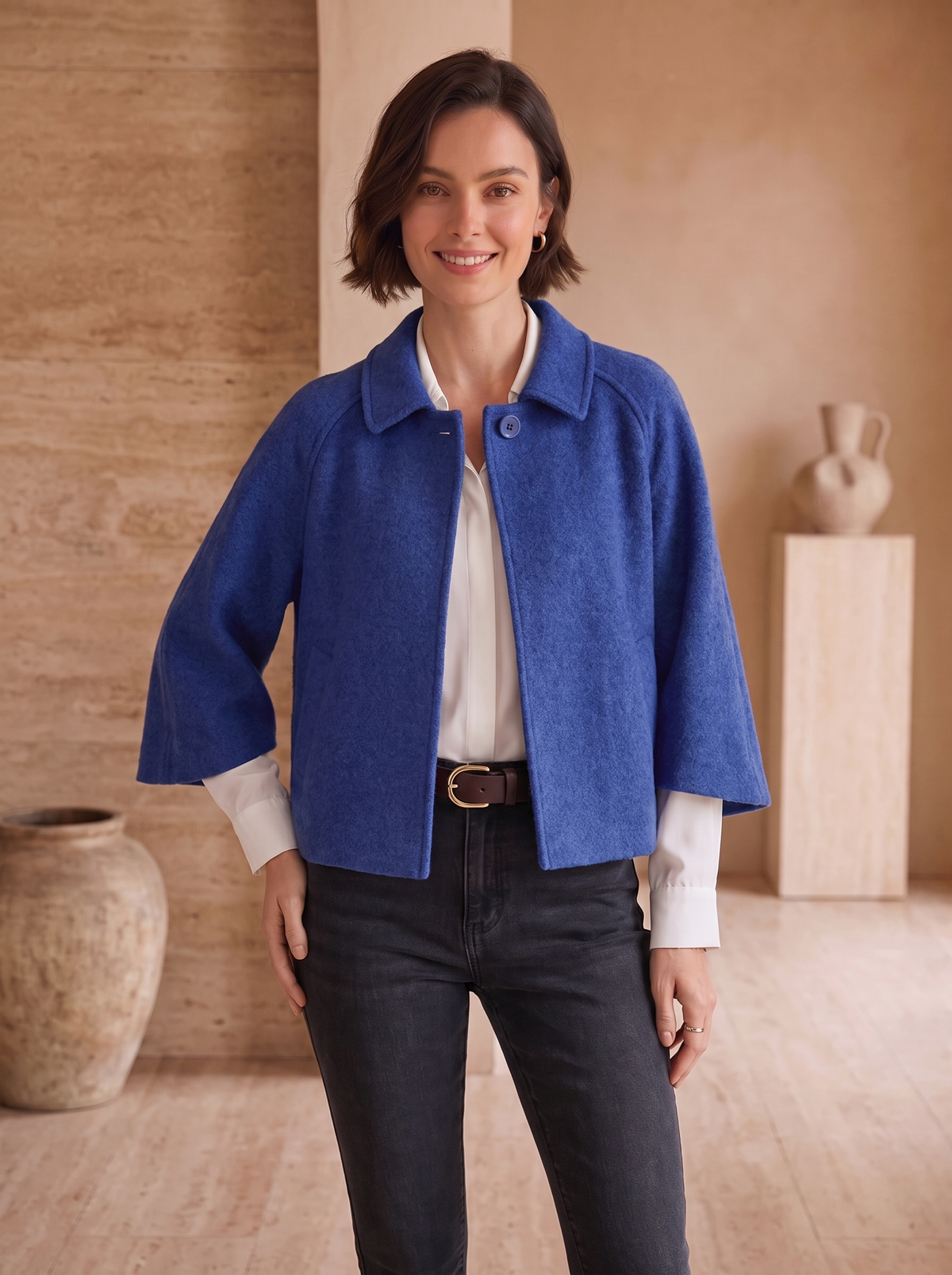 Tailored fit wool outerwear women
