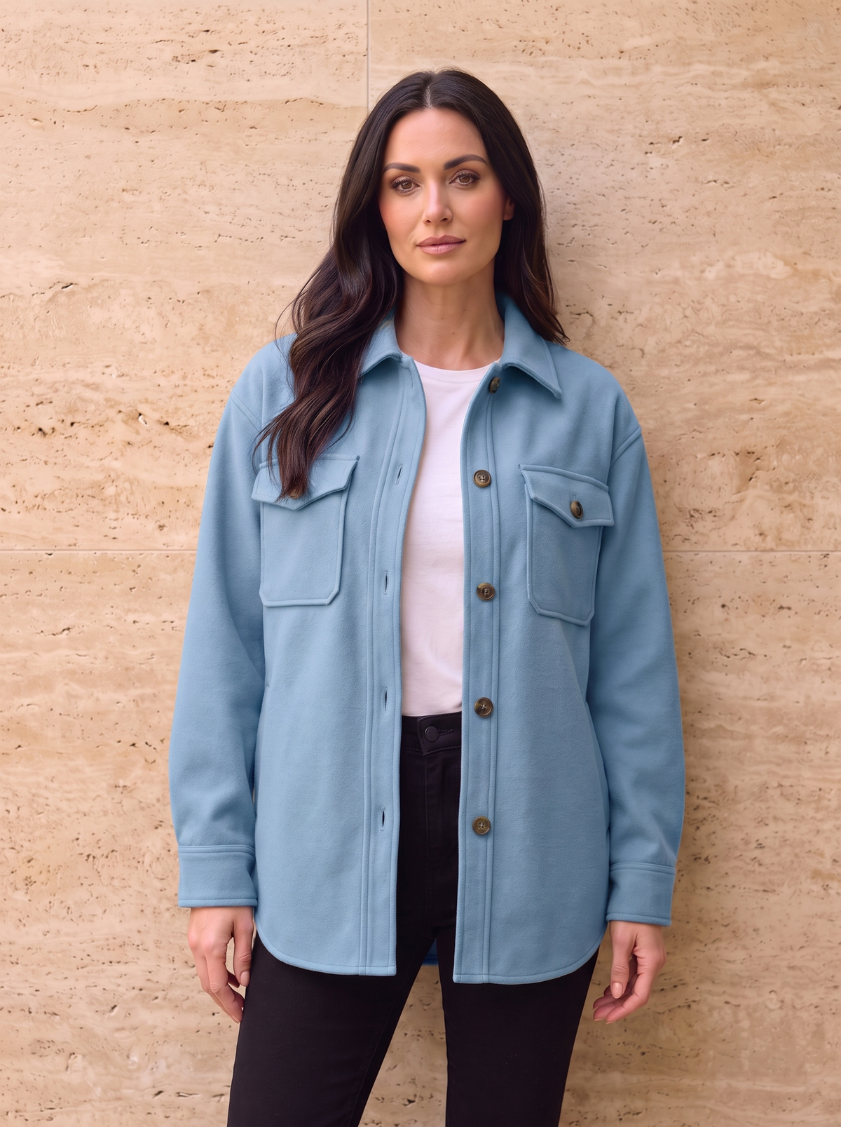 Cotton shirt oversized fit women