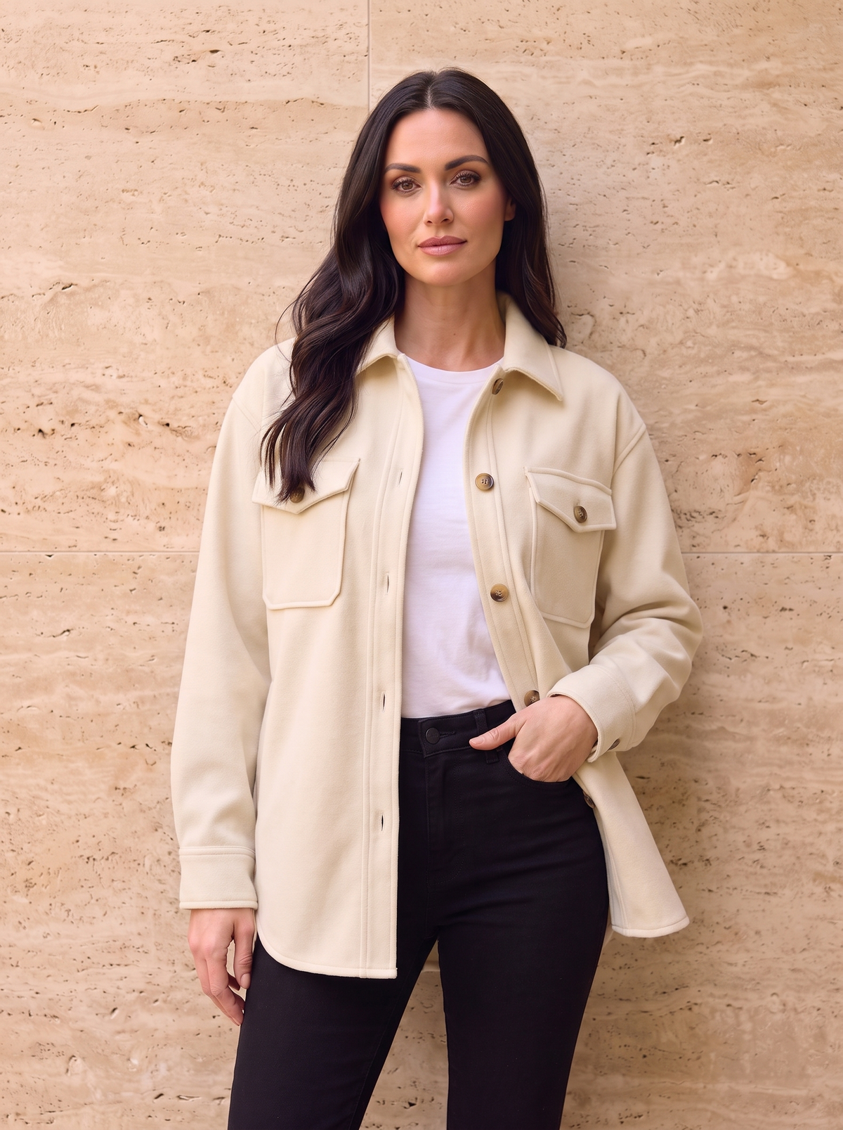 Women's oversized fit cotton shirt