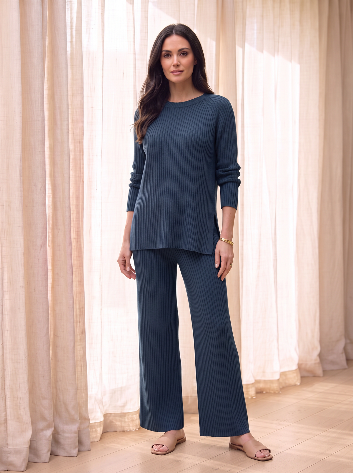 Relaxed fit knit set women