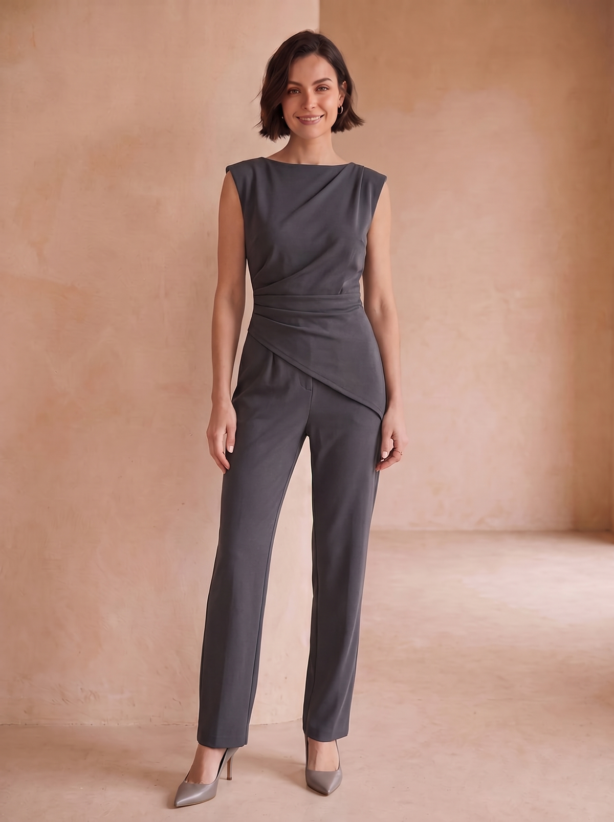 Wide leg pants set for women
