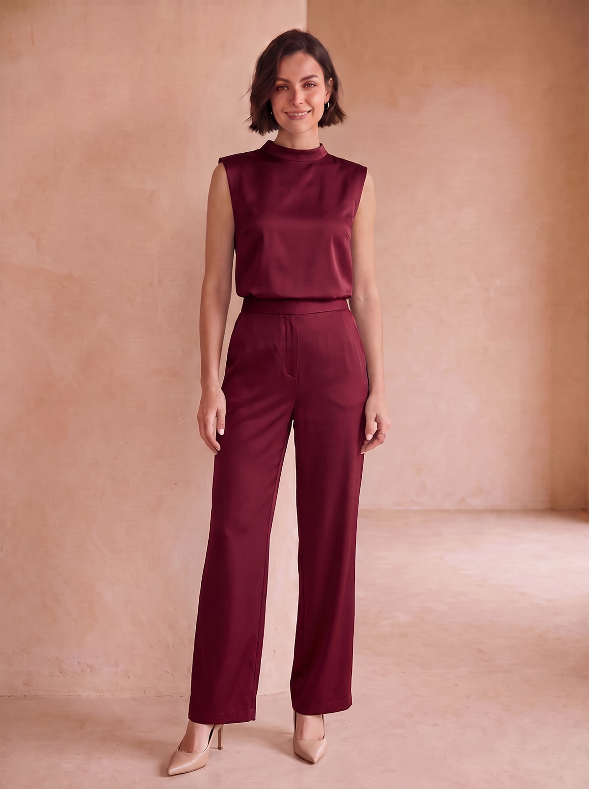 Open back jumpsuit for women