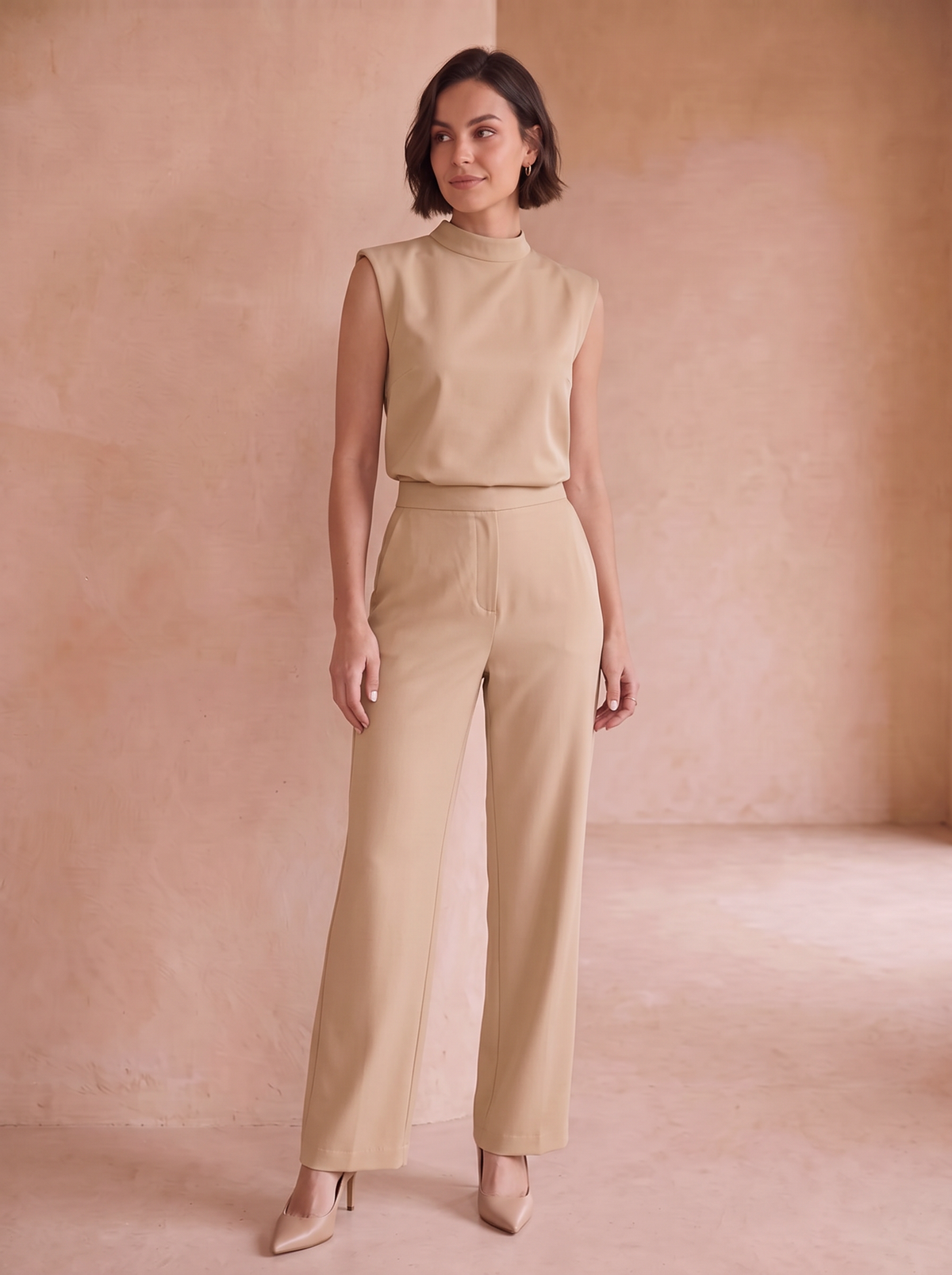 Women's open back jumpsuit