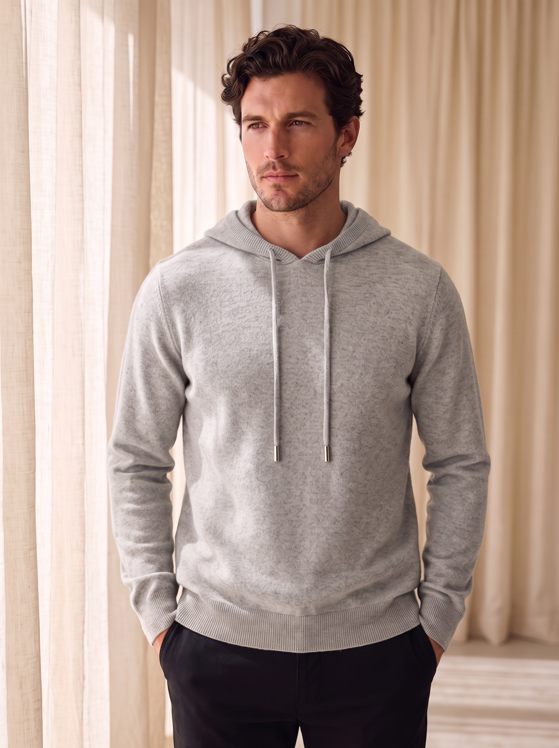 Men's wool hoodie
