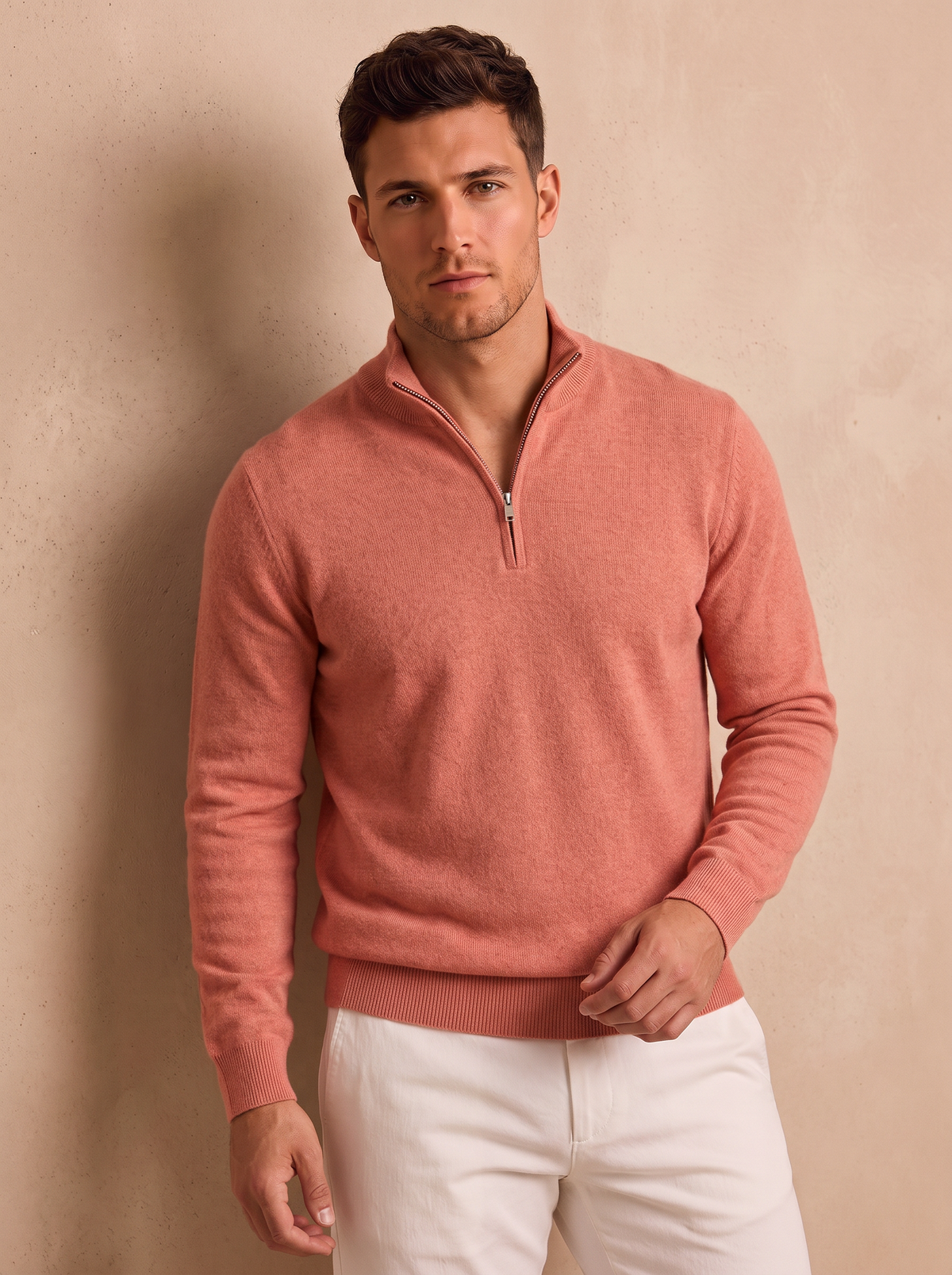 Men's quarter zip sweater