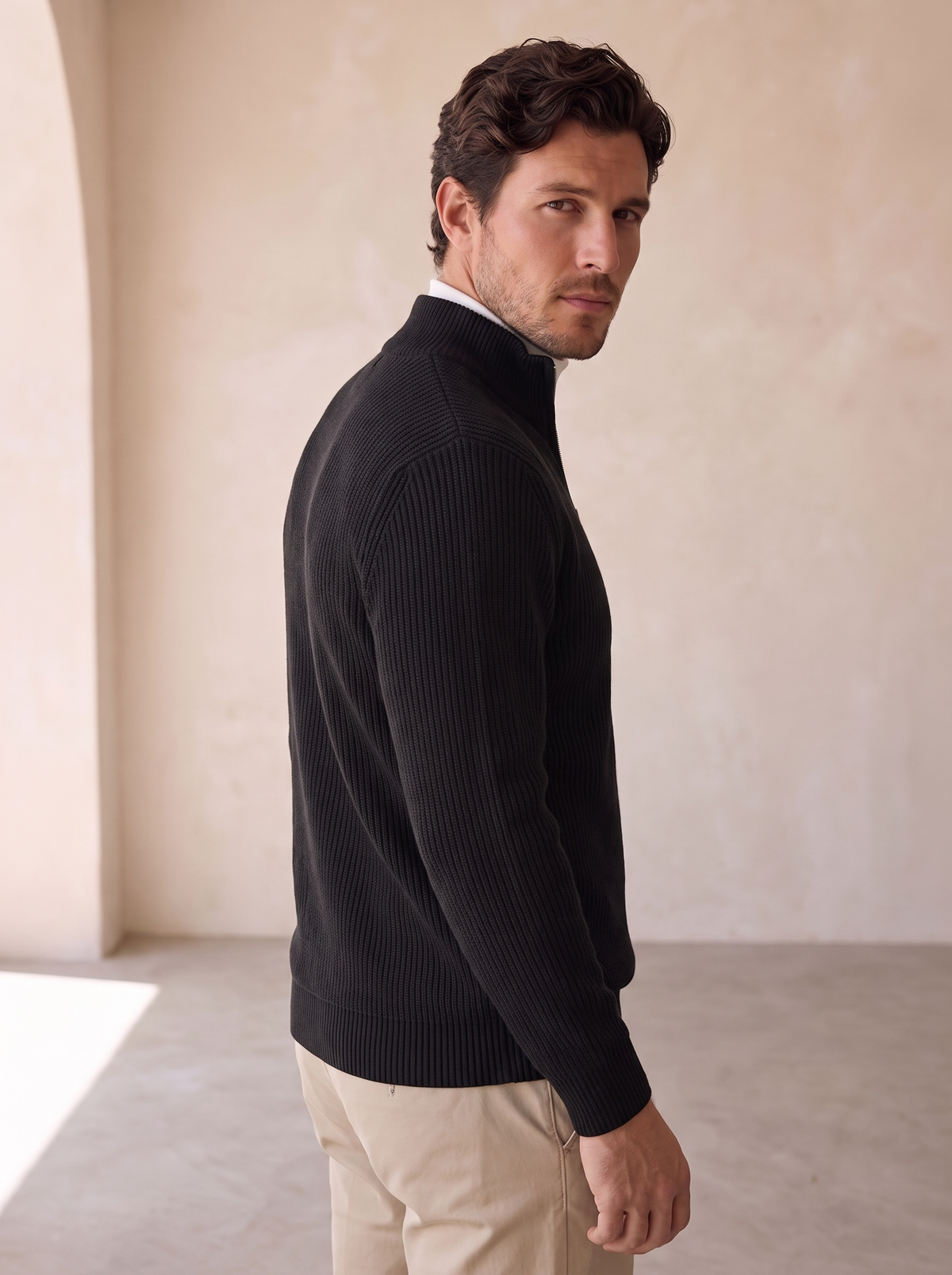Men's regular fit wool blend jumper