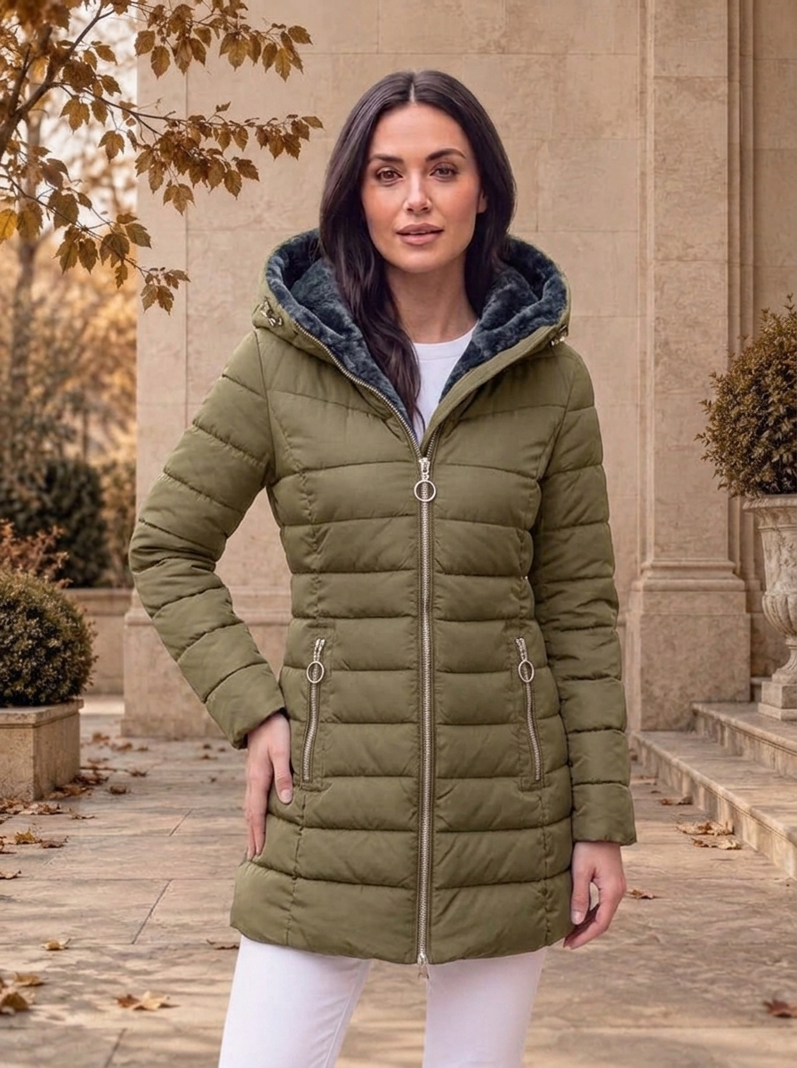 Women's quilted down outerwear for autumn and winter