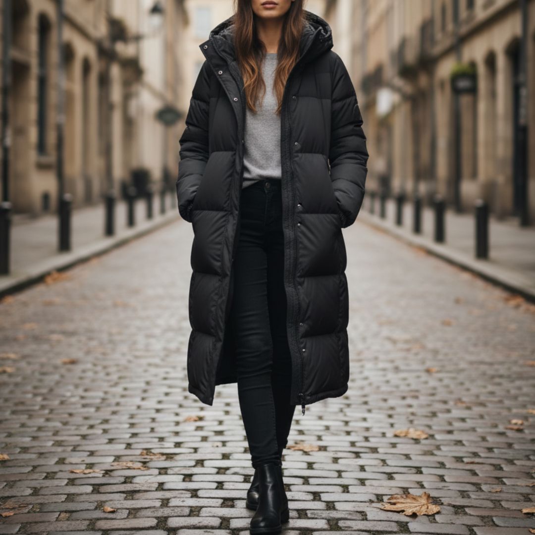 Manteau d’Hiver Long Léger et Rembourré pour Femme