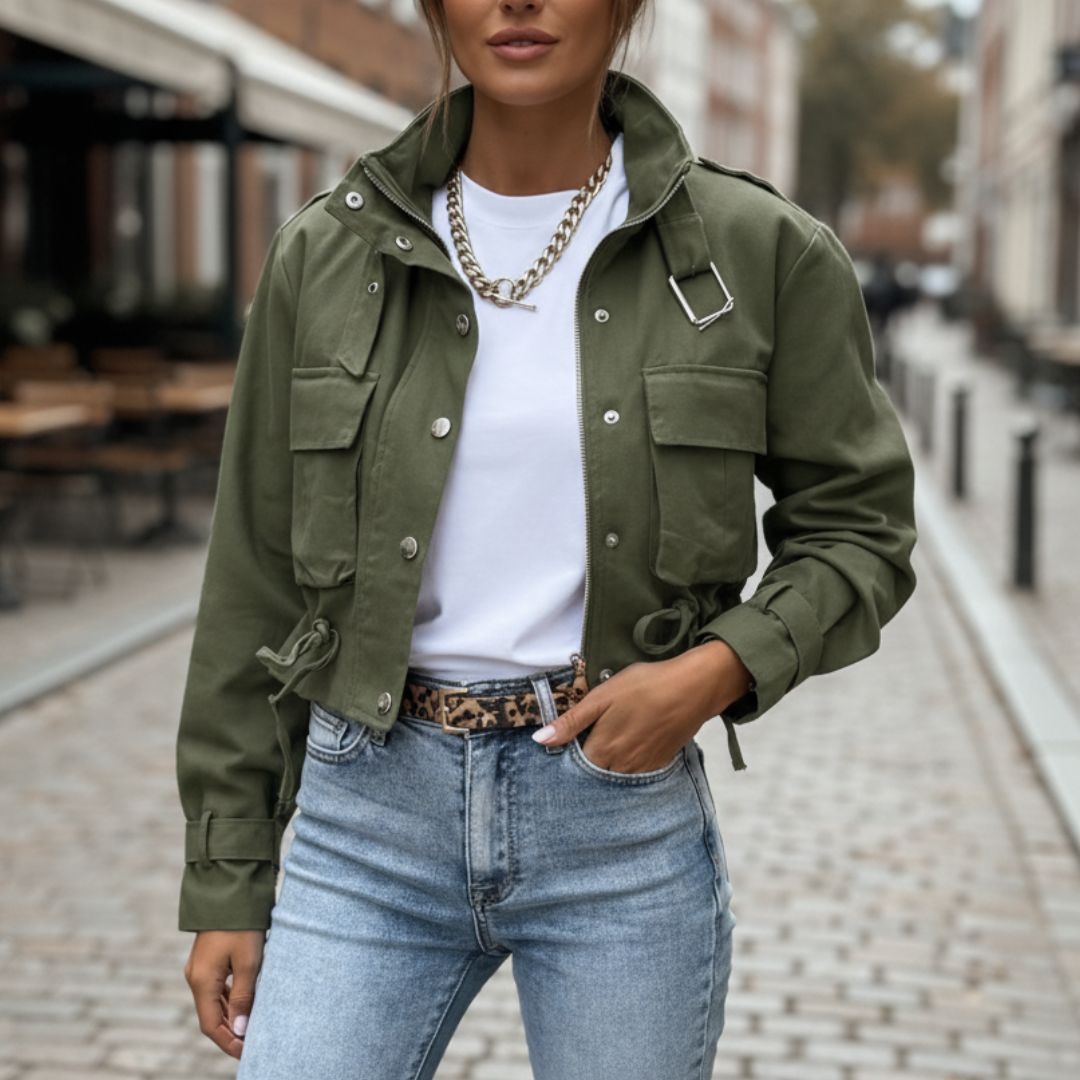 Veste Courte Style Utilitaire Femme