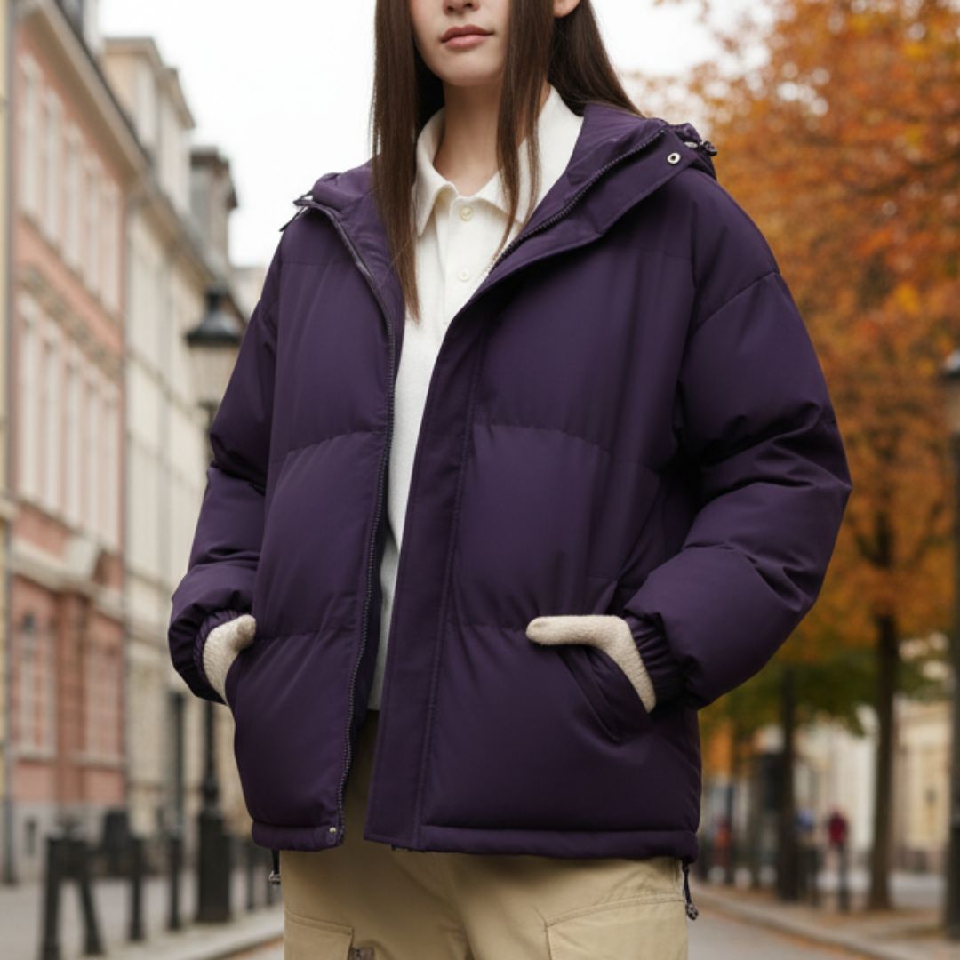 Doudoune Hiver Chaude & Élégante avec Capuche Femme