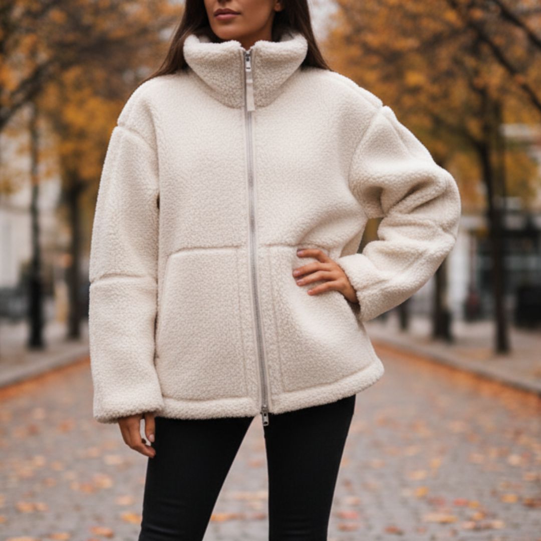 Veste en peluche pour femme