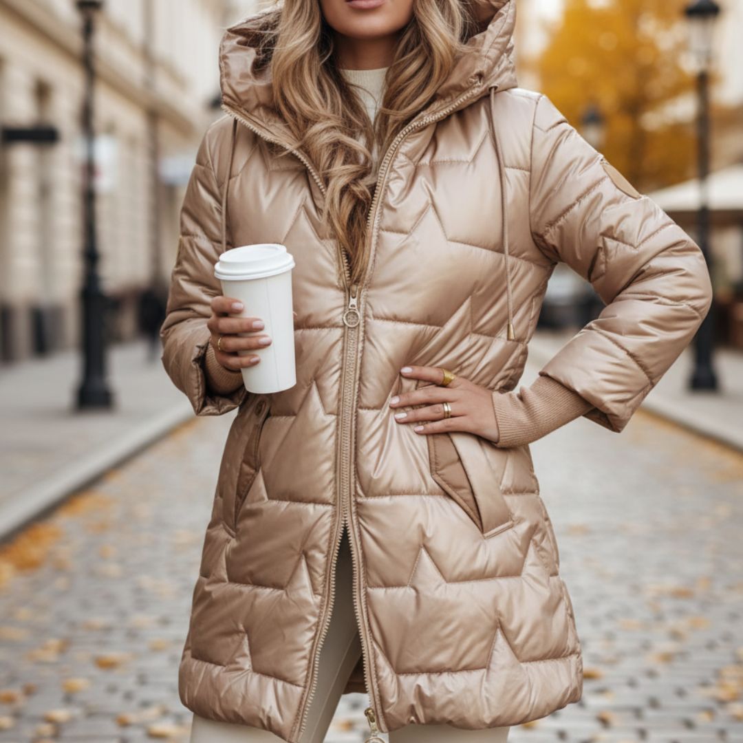 Manteau Réversible à Capuche Coupe Slim Homme