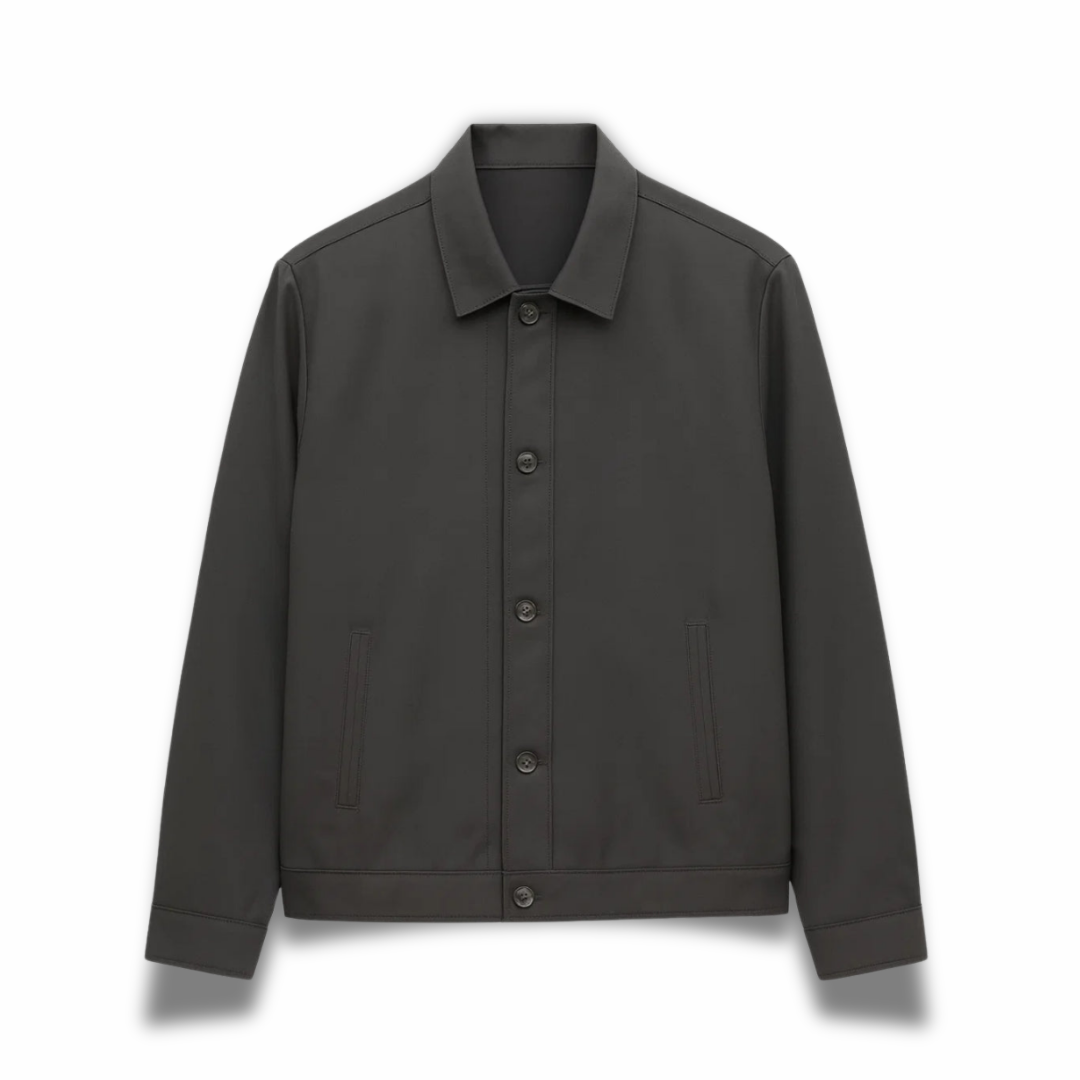 Shirt Collar Jacket Button Zip Men