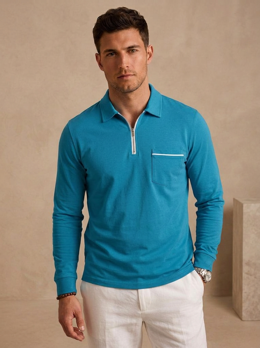 Men's cotton polo for versatile styling