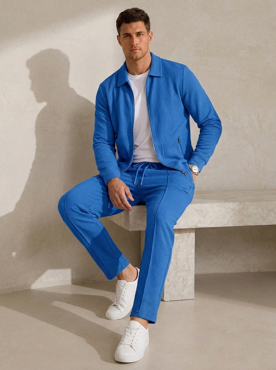 Full zip jacket and drawstring trousers set
