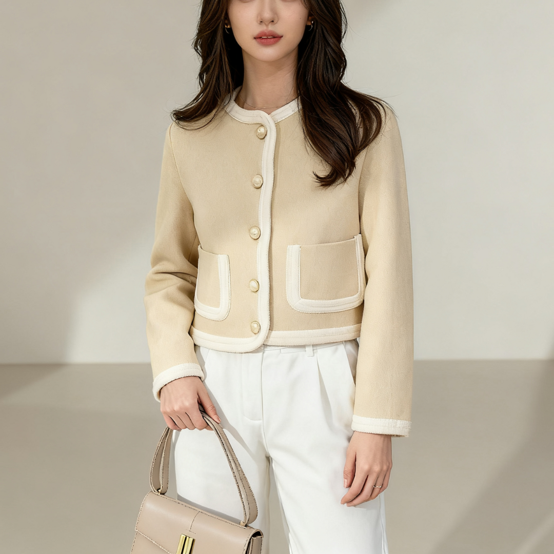 Cardigan Court à Boutons pour Femme