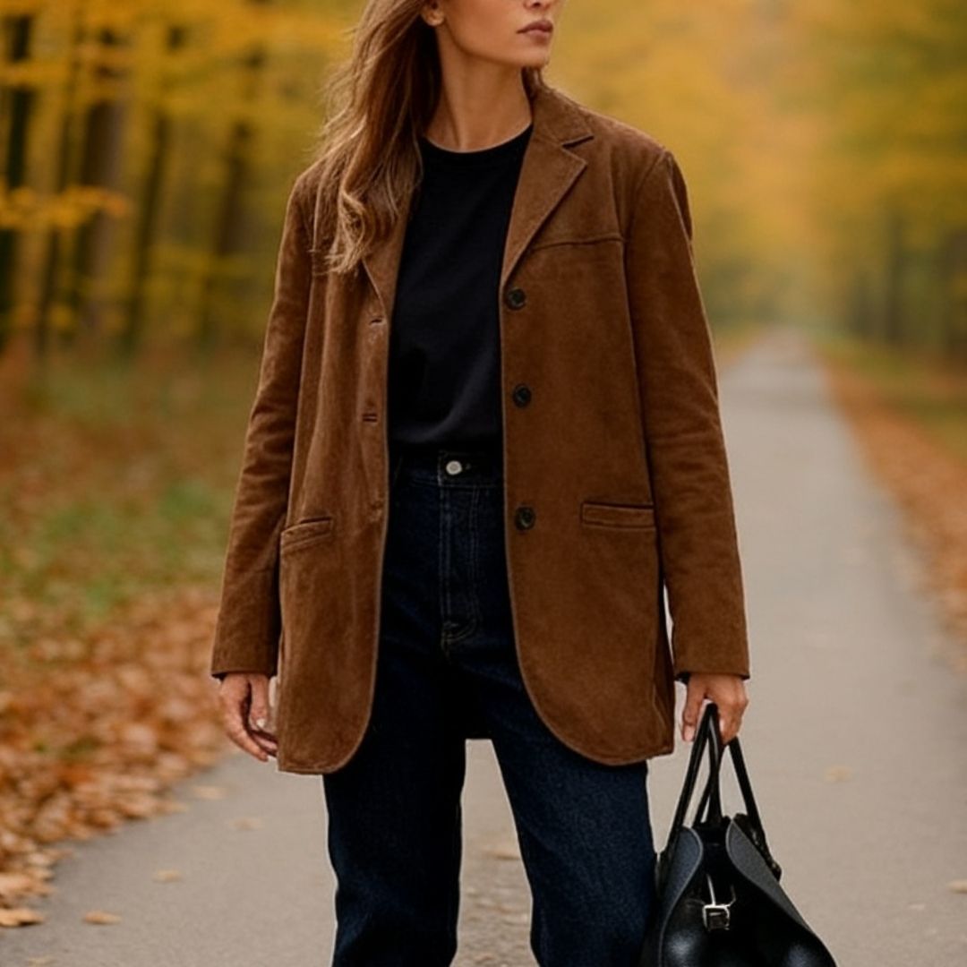 Veste Suède Élégante & Polyvalente Femme
